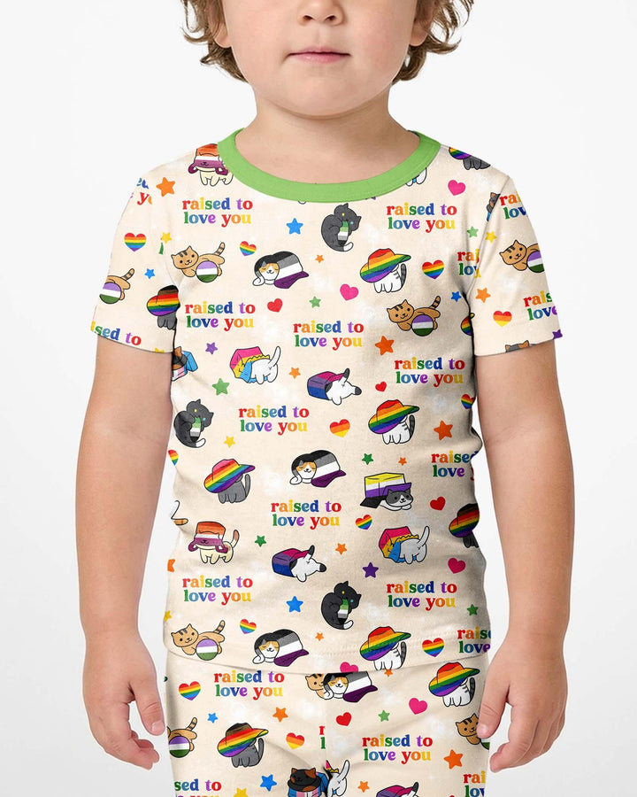 Schlafanzug-Set zweiteilig, kurze Ärmel, kurze Hose, Bambus