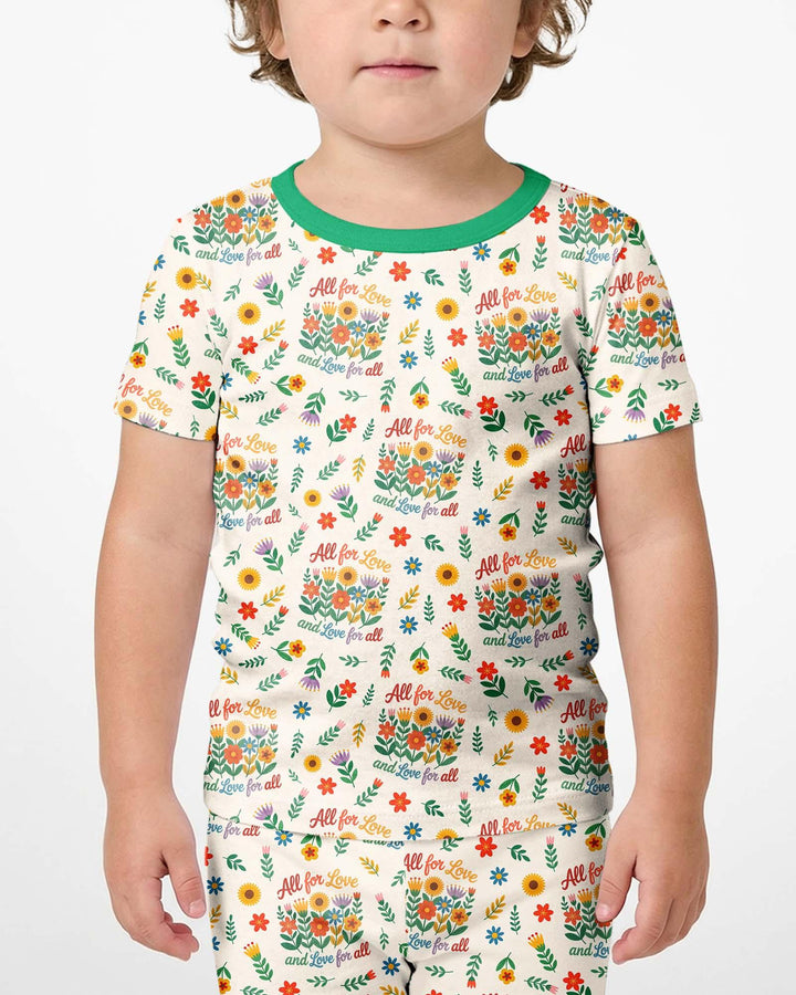 Schlafanzug-Set zweiteilig, kurze Ärmel, kurze Hose, Bambus