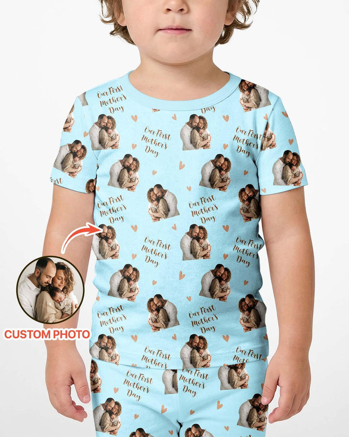 Zweiteiliges Pyjama-Set mit kurzen Ärmeln und Shorts im Sommer-Design
