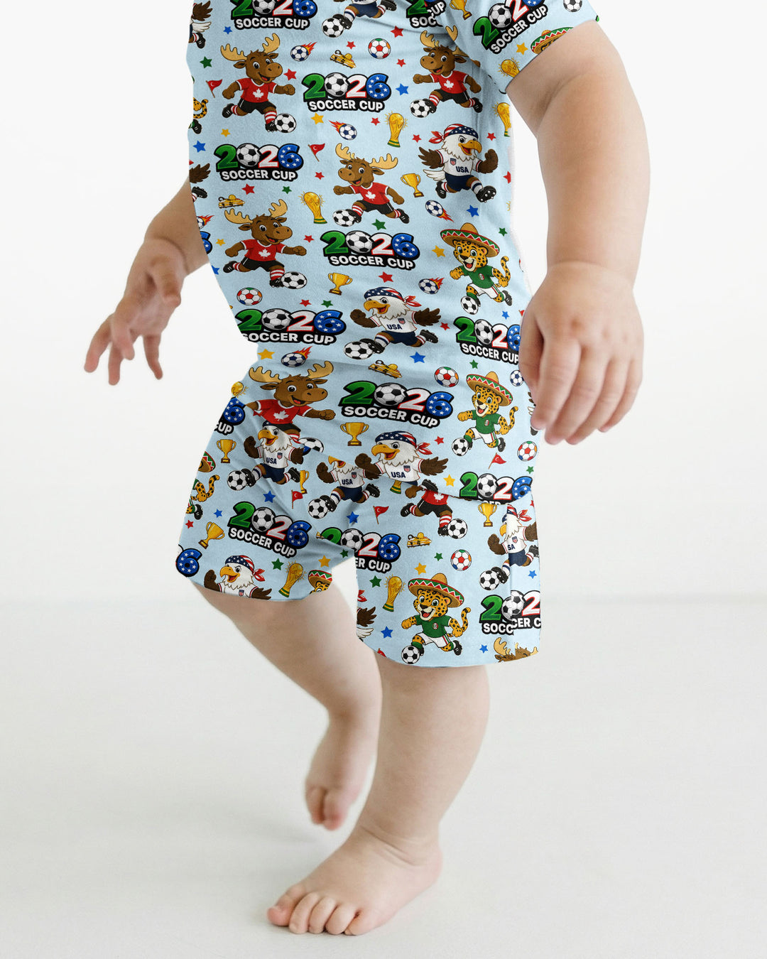 Schlafanzug-Set zweiteilig, kurze Ärmel, kurze Hose, Bambus