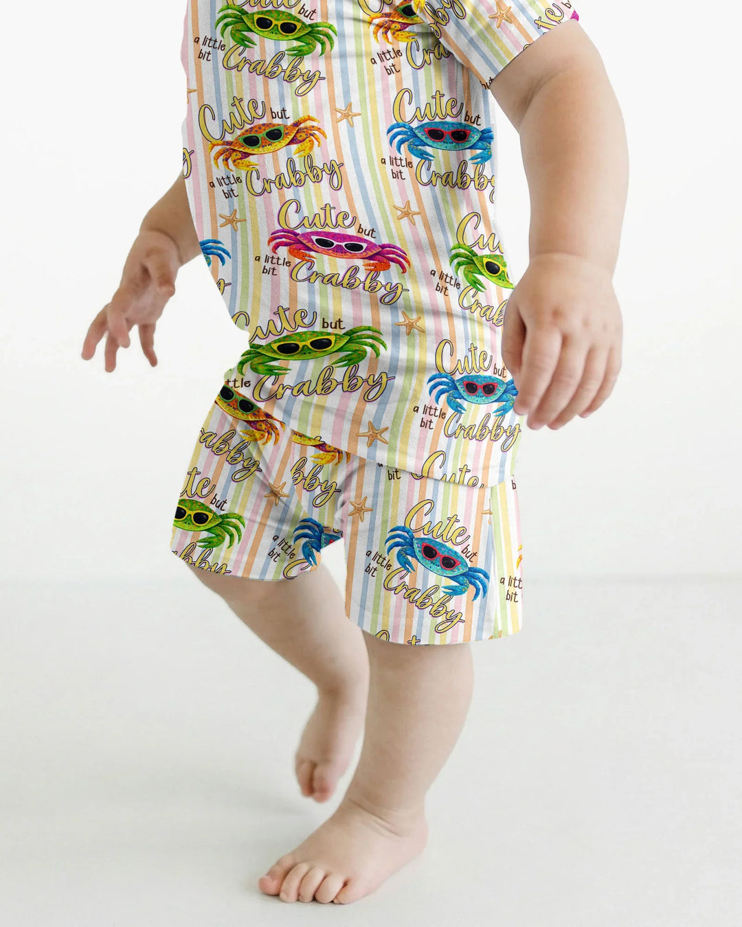 Schlafanzug-Set zweiteilig, kurze Ärmel, kurze Hose, Bambus