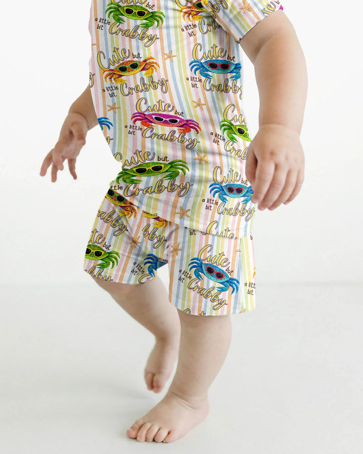 Schlafanzug-Set zweiteilig, kurze Ärmel, kurze Hose, Bambus