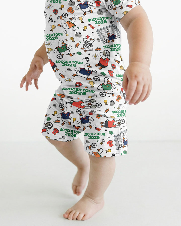 Schlafanzug-Set zweiteilig, kurze Ärmel, kurze Hose, Bambus
