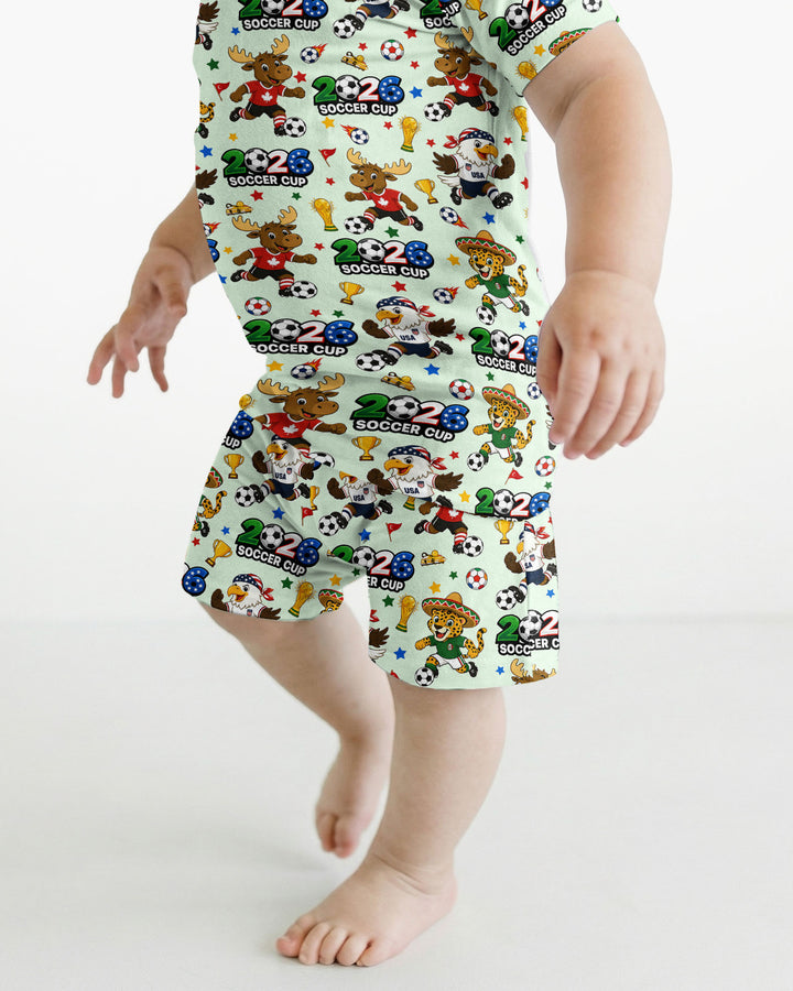 Schlafanzug-Set zweiteilig, kurze Ärmel, kurze Hose, Bambus