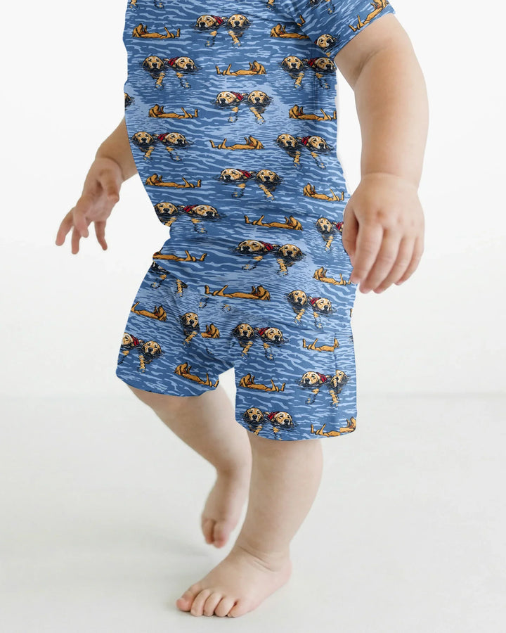 Schlafanzug-Set zweiteilig, kurze Ärmel, kurze Hose, Bambus