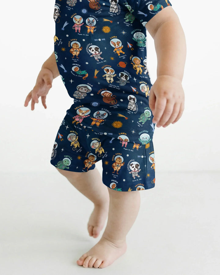 Schlafanzug-Set zweiteilig, kurze Ärmel, kurze Hose, Bambus