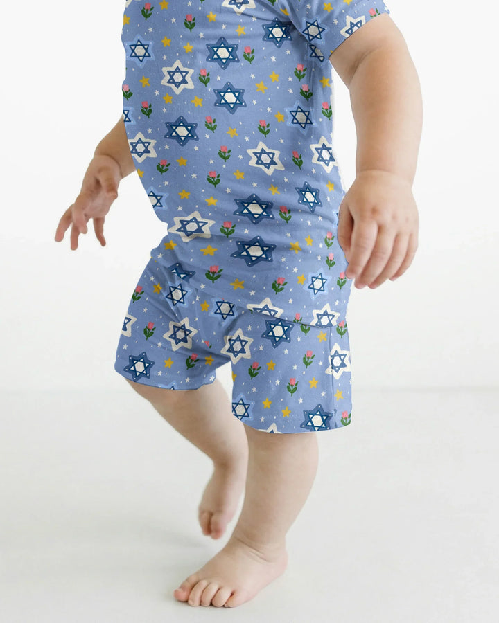 Schlafanzug-Set zweiteilig, kurze Ärmel, kurze Hose, Bambus