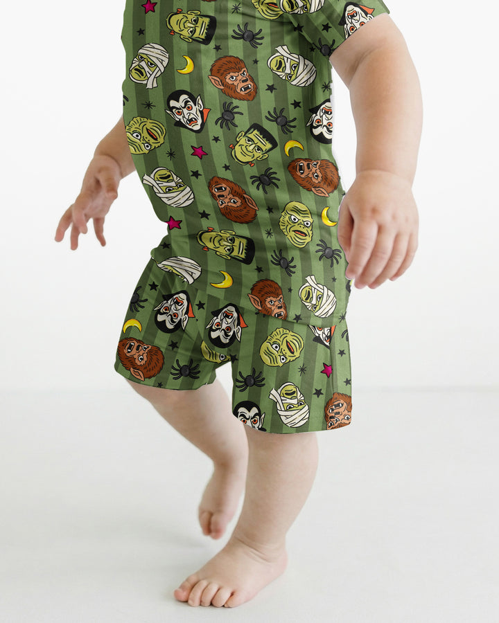 Creepy Crew Family Matching Bamboo Two Piece Short Sleeve Shorts Pajama Set