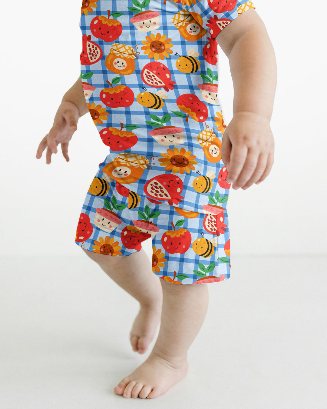 Schlafanzug-Set zweiteilig, kurze Ärmel, kurze Hose, Bambus
