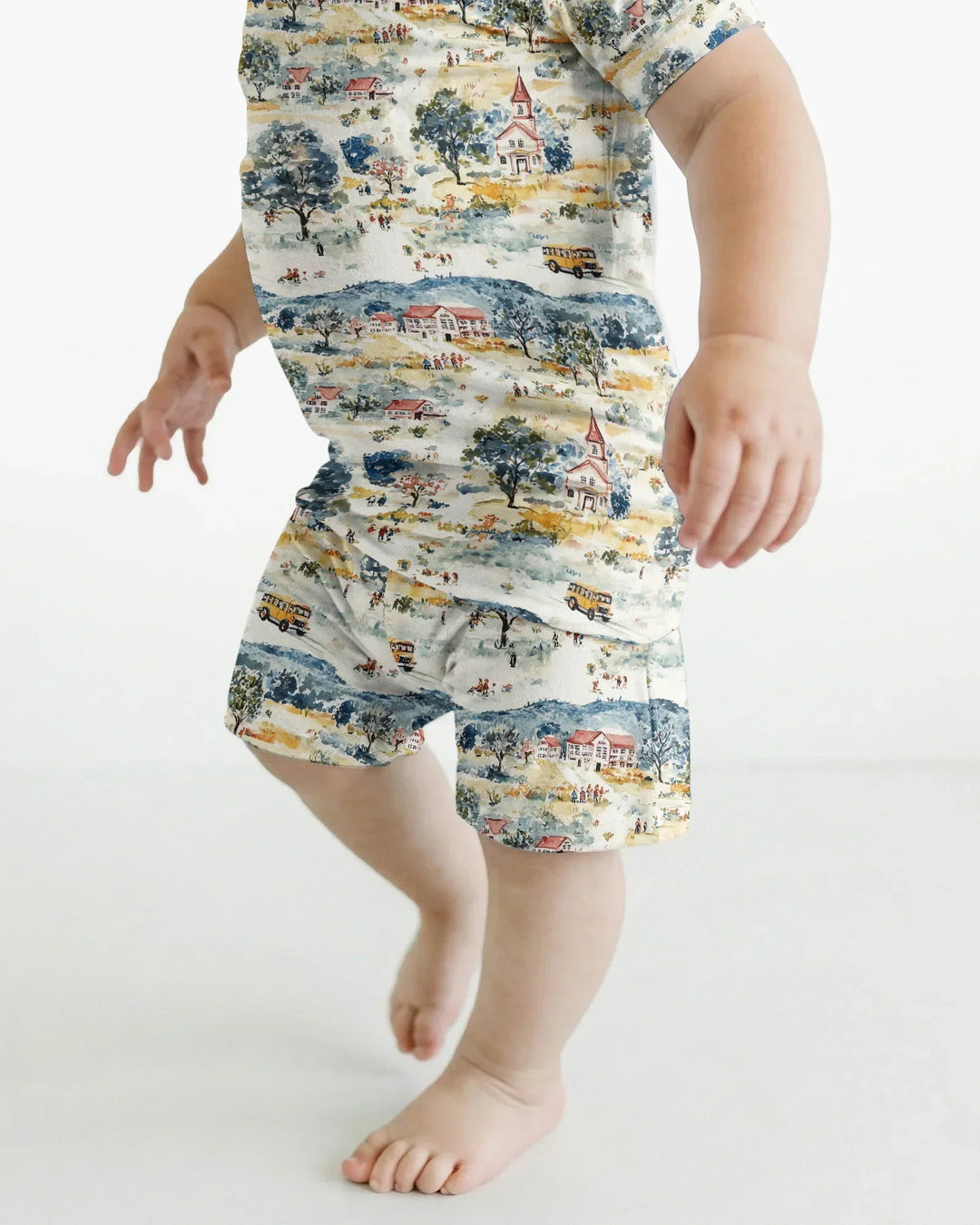 Schlafanzug-Set zweiteilig, kurze Ärmel, kurze Hose, Bambus