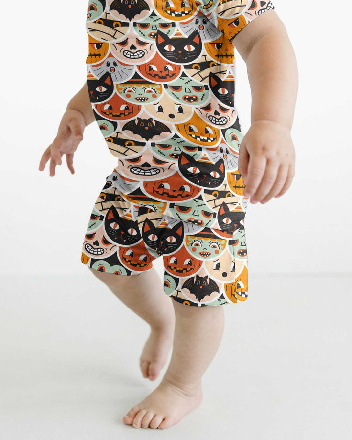 Monster Mash-Up Bamboo Two Piece Short Sleeve Shorts Pajama Set