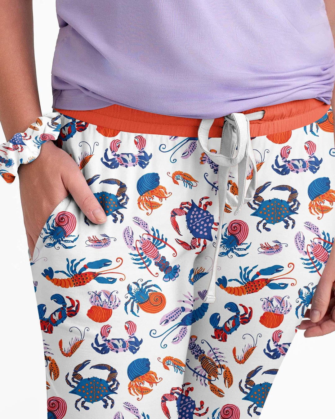 Crustacean Nation Familie Passender Bambus Schlafanzug für Damen