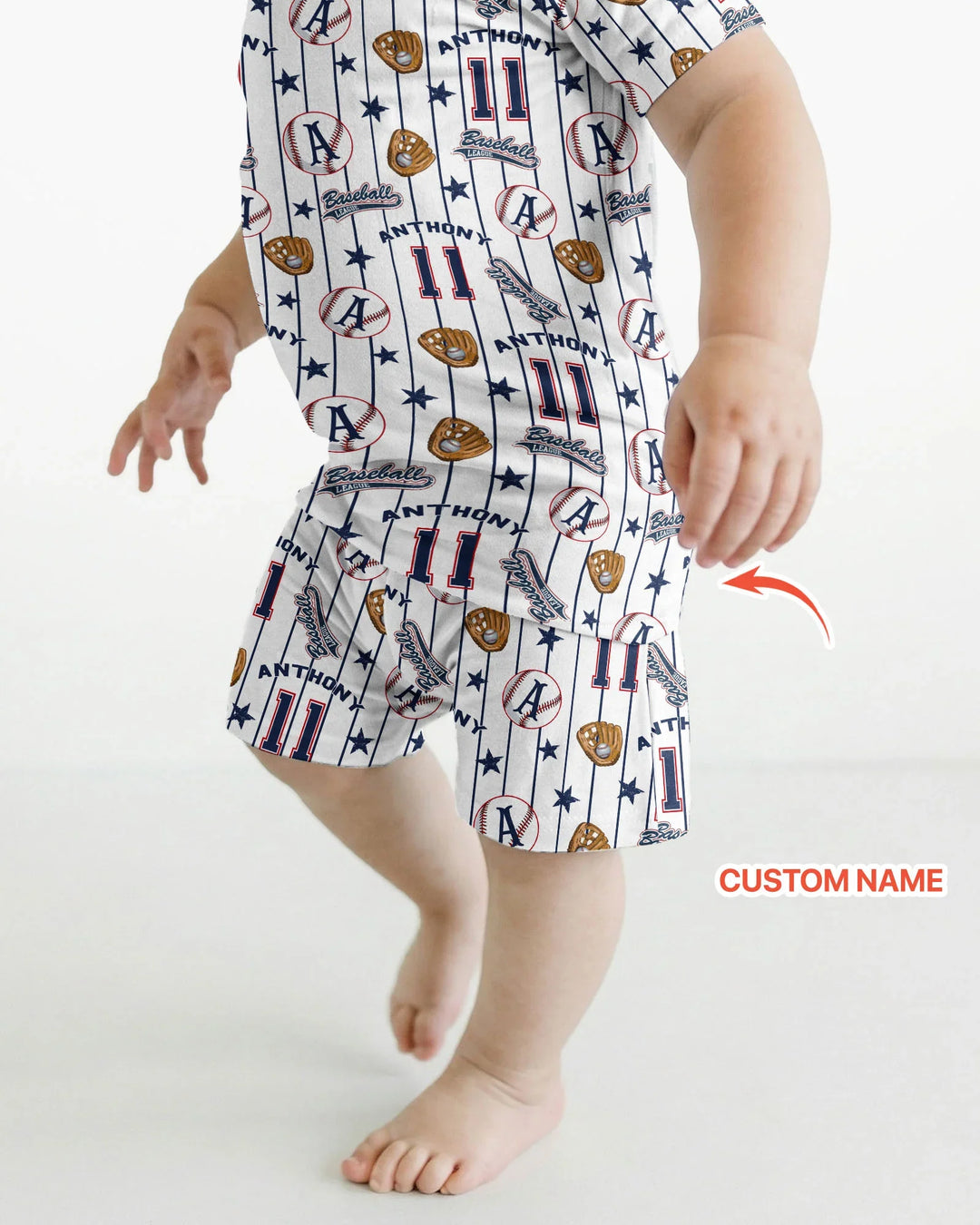 Zweiteiliges Pyjama-Set mit kurzen Ärmeln und Shorts im Sommer-Design