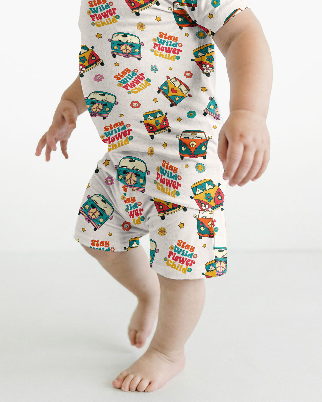 Schlafanzug-Set zweiteilig, kurze Ärmel, kurze Hose, Bambus