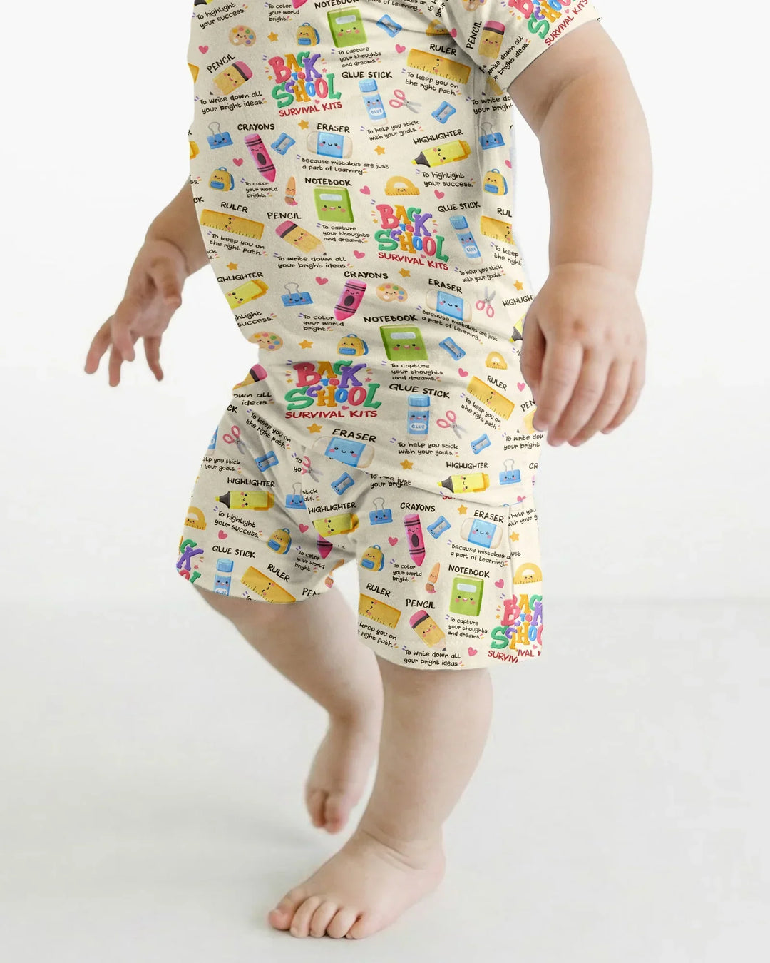 Schlafanzug-Set zweiteilig, kurze Ärmel, kurze Hose, Bambus
