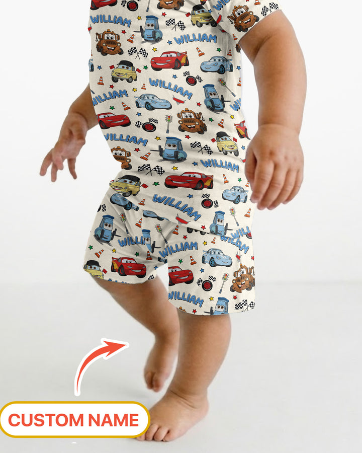 Schlafanzug-Set zweiteilig, kurze Ärmel, kurze Hose, Bambus