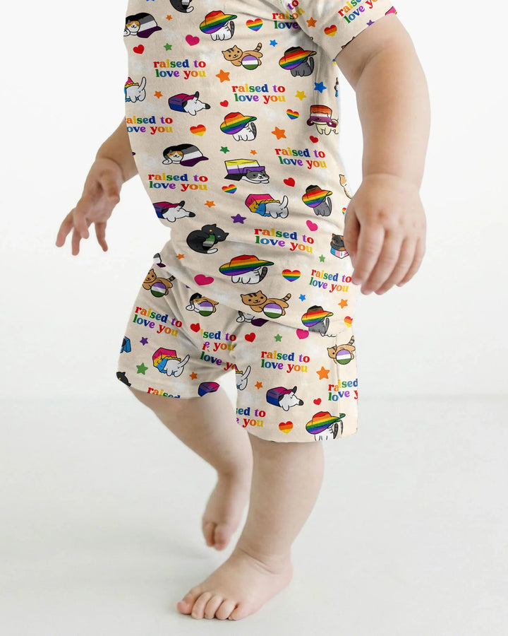 Schlafanzug-Set zweiteilig, kurze Ärmel, kurze Hose, Bambus