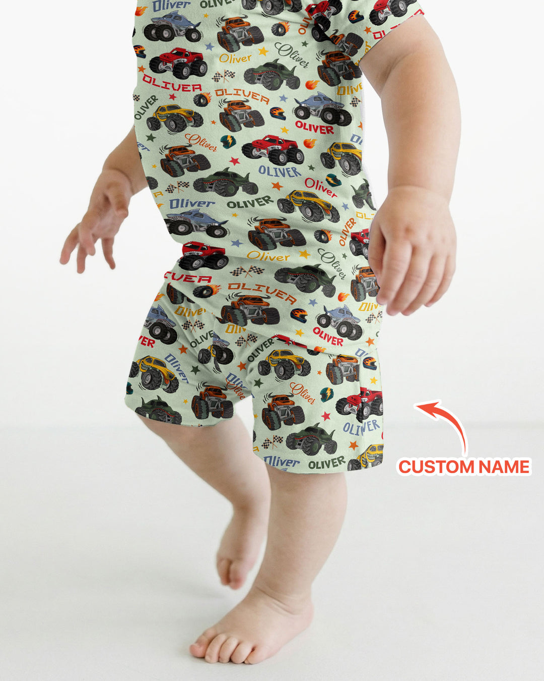 Zweiteiliges Pyjama-Set mit kurzen Ärmeln und Shorts im Sommer-Design