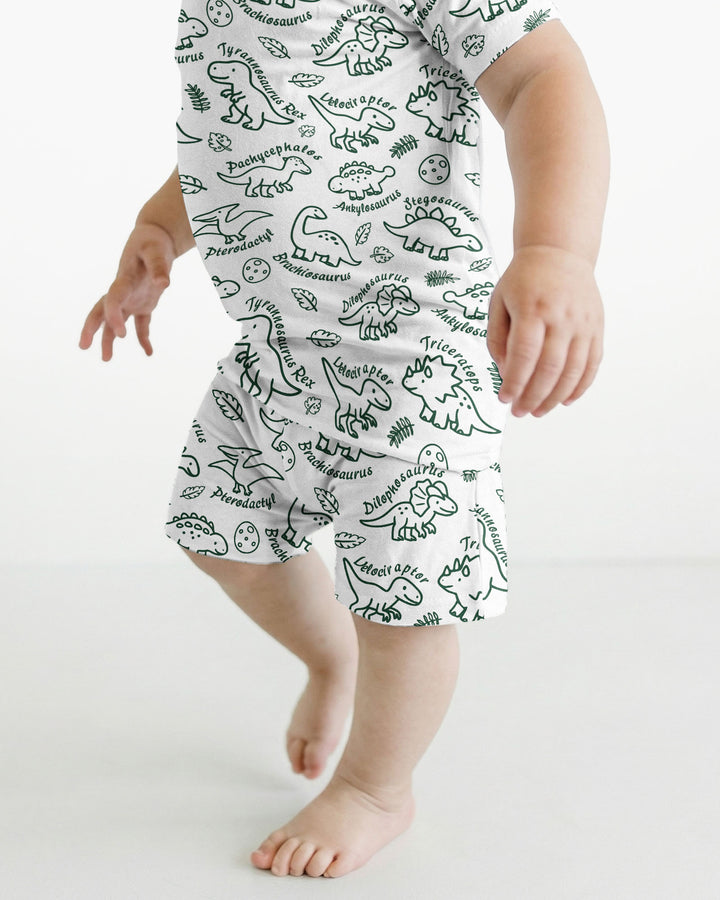 Schlafanzug-Set zweiteilig, kurze Ärmel, kurze Hose, Bambus