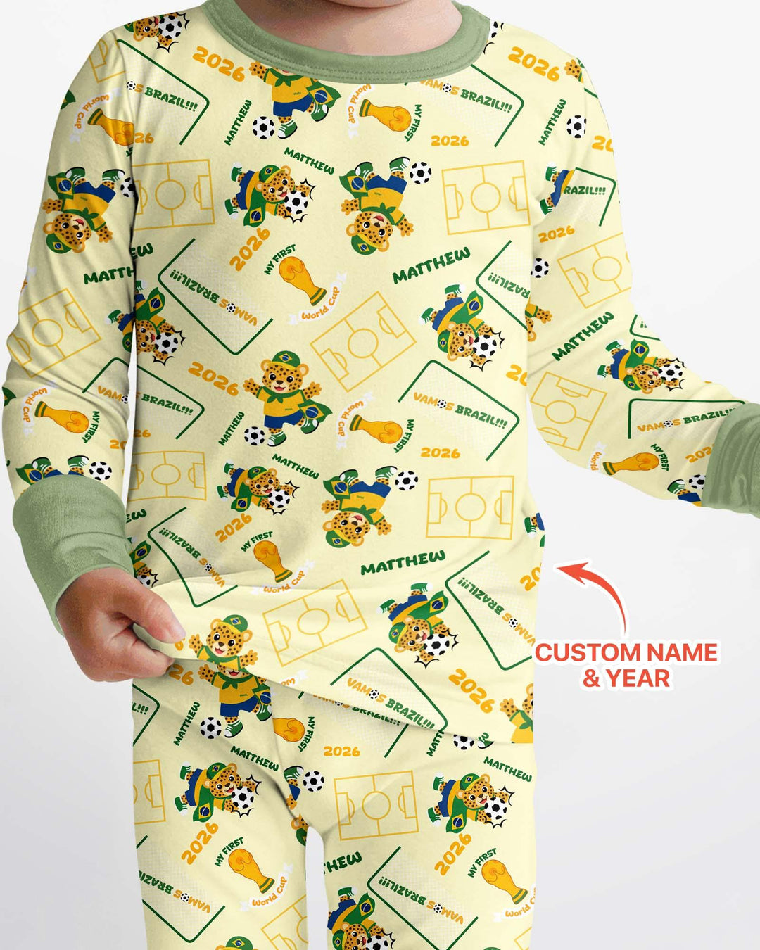 Zweiteiliges Langarm-Pyjama-Set mit Sommerfrüchten