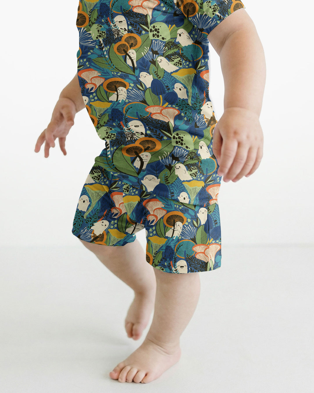 Ghost Forest Bamboo Two Piece Short Sleeve Shorts Pajama Set