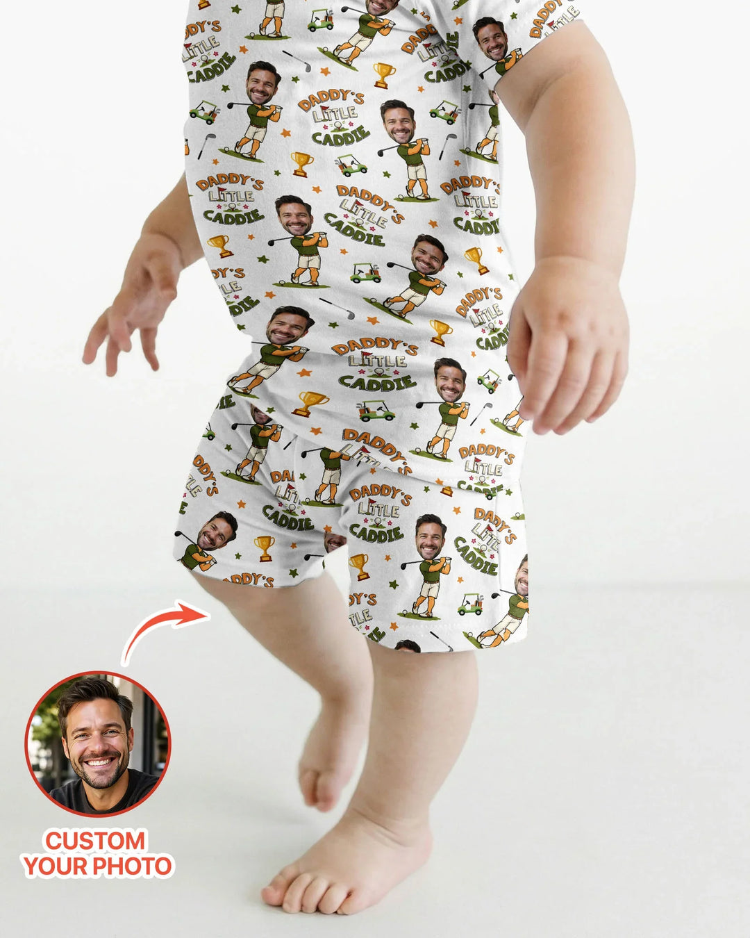 Zweiteiliges Pyjama-Set mit kurzen Ärmeln und Shorts im Sommer-Design