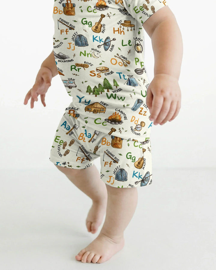 Schlafanzug-Set zweiteilig, kurze Ärmel, kurze Hose, Bambus