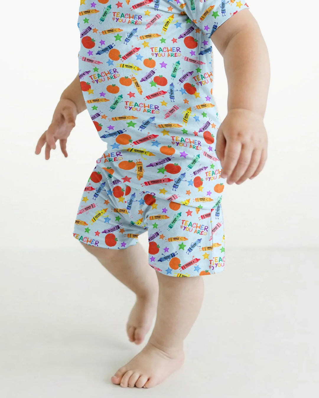 Schlafanzug-Set zweiteilig, kurze Ärmel, kurze Hose, Bambus