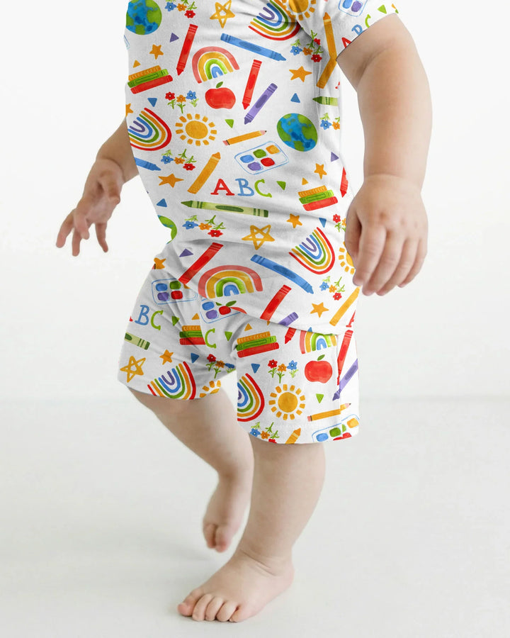 Schlafanzug-Set zweiteilig, kurze Ärmel, kurze Hose, Bambus