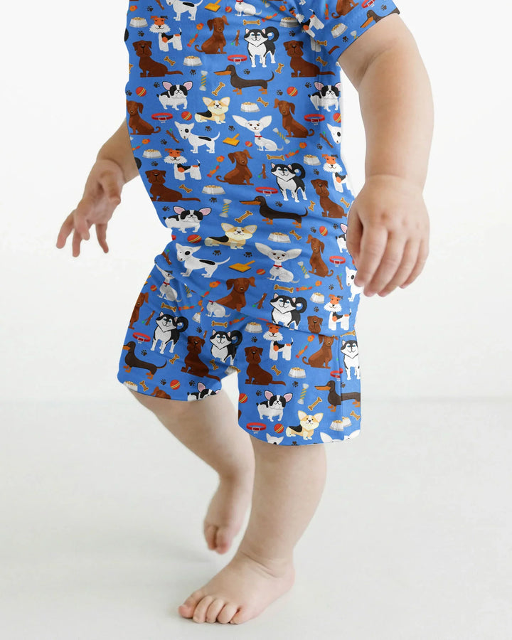 Dapper Dogs Pyjama-Set aus Bambus, zweiteilig, kurzärmelig, kurze Hose