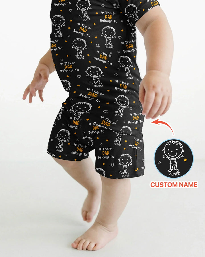 Zweiteiliges Pyjama-Set mit kurzen Ärmeln und Shorts im Sommer-Design