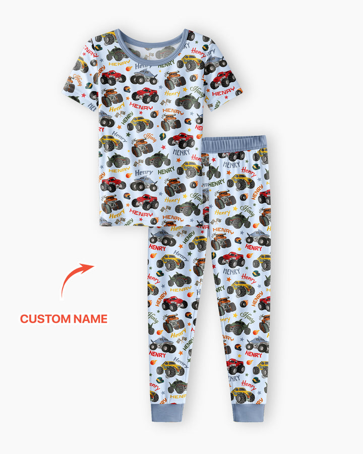 Zweiteiliges, kurzärmliges Pyjama-Set mit Marienkäfern