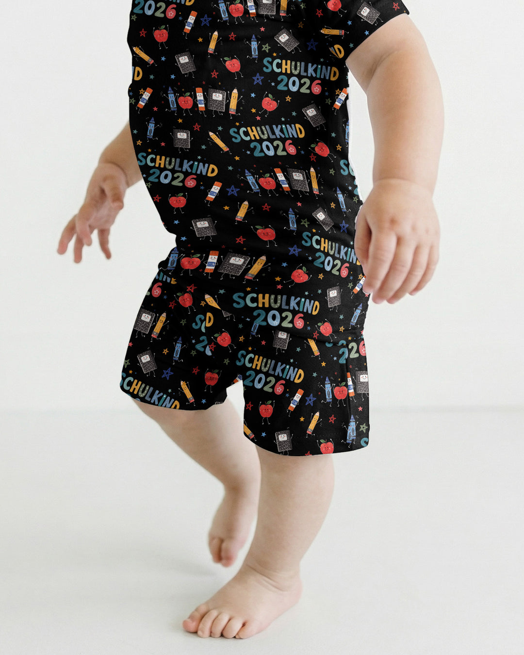 Schlafanzug-Set zweiteilig, kurze Ärmel, kurze Hose, Bambus