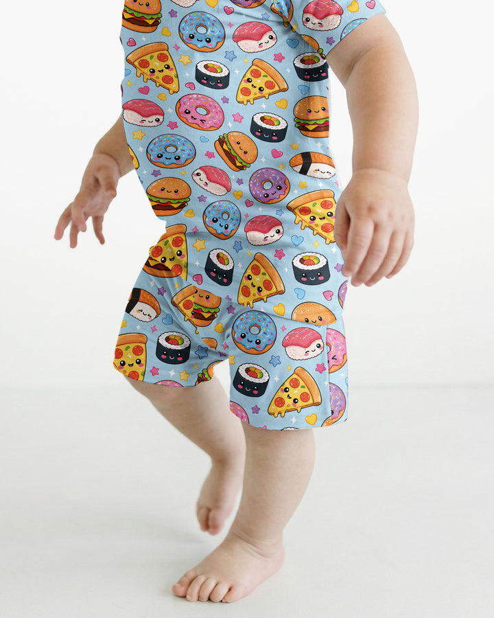 Schlafanzug-Set zweiteilig, kurze Ärmel, kurze Hose, Bambus