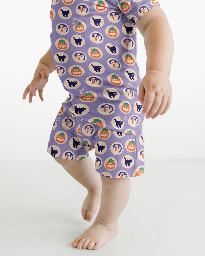 Boo Crew Bamboo Two Piece Short Sleeve Shorts Pajama Set