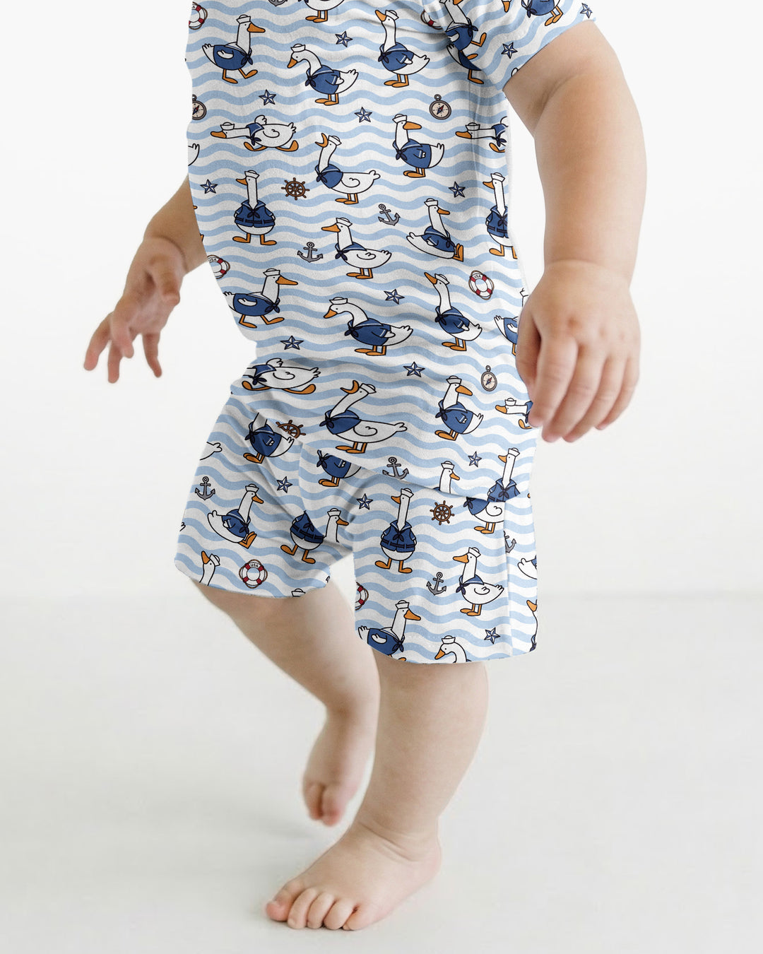 Schlafanzug-Set zweiteilig, kurze Ärmel, kurze Hose, Bambus