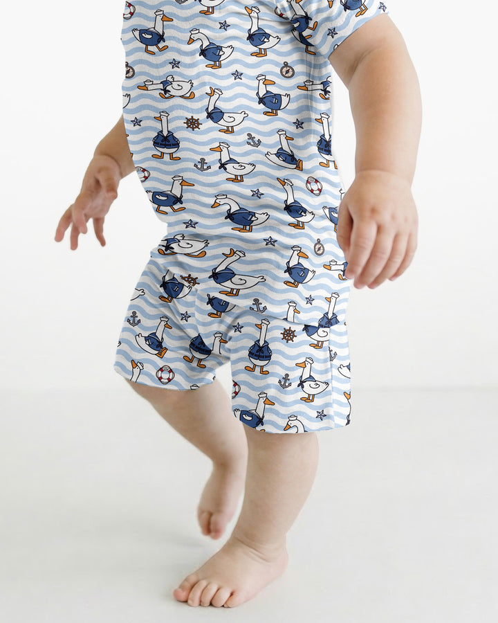 Schlafanzug-Set zweiteilig, kurze Ärmel, kurze Hose, Bambus