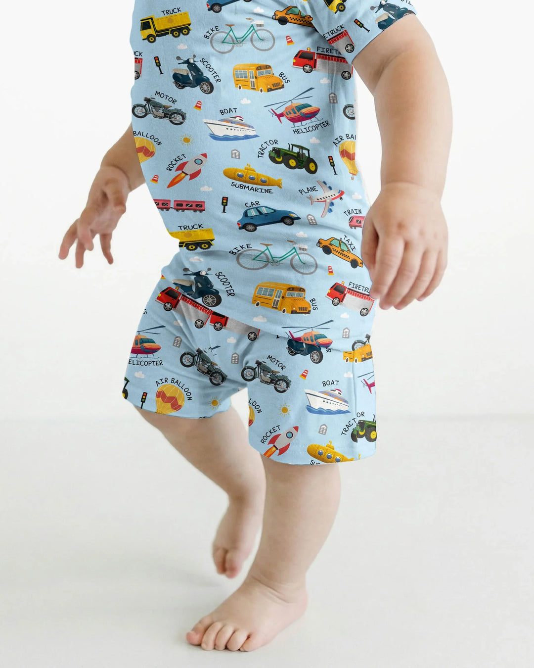 Schlafanzug-Set zweiteilig, kurze Ärmel, kurze Hose, Bambus