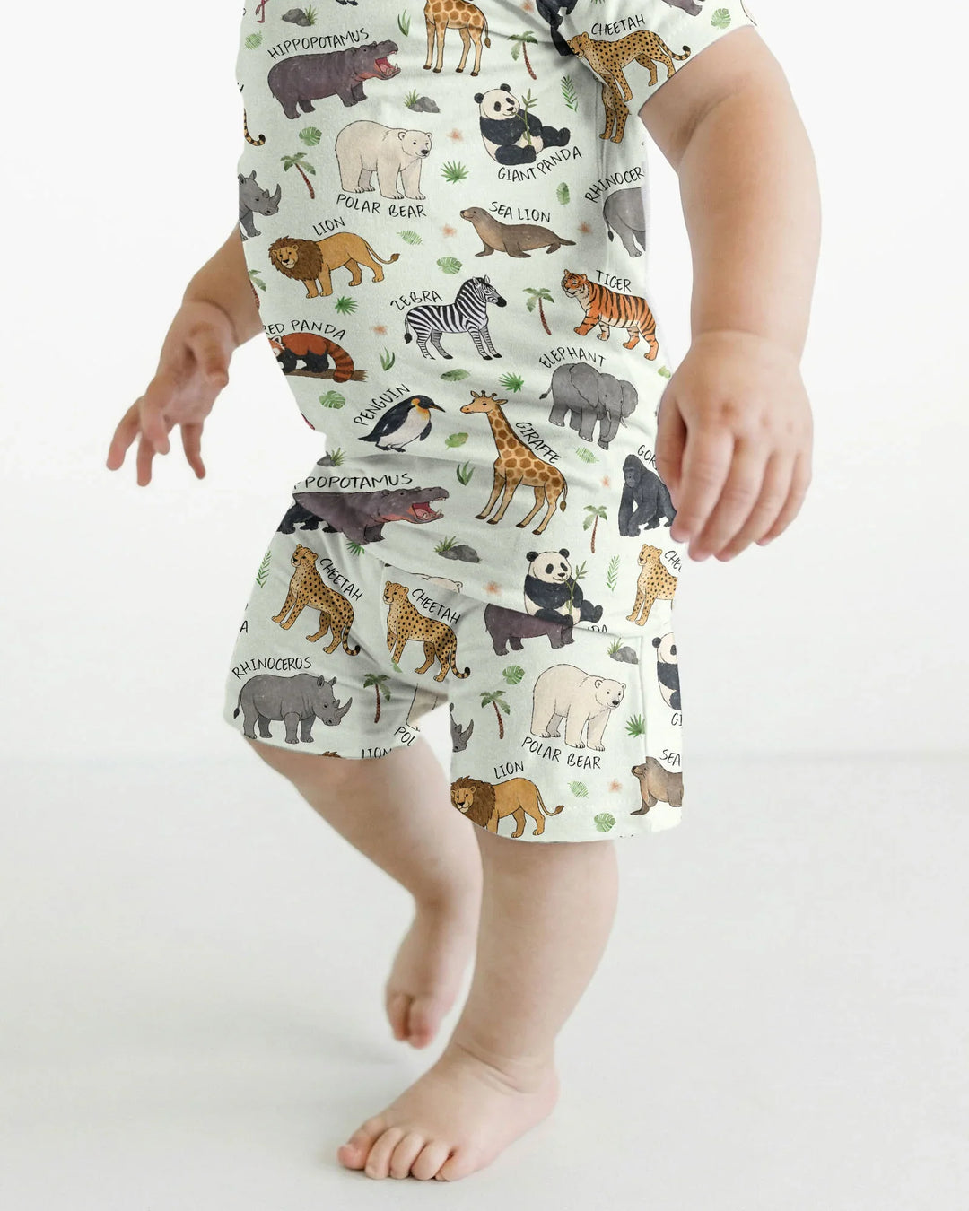 Schlafanzug-Set zweiteilig, kurze Ärmel, kurze Hose, Bambus