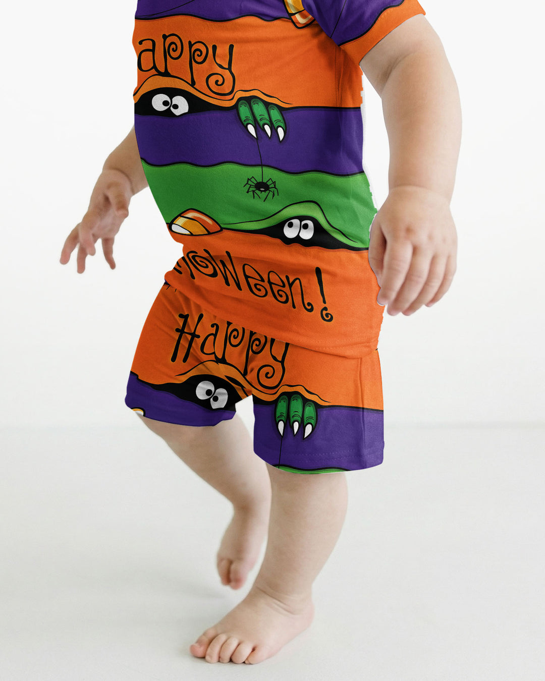 Happy Halloween Bamboo Two Piece Short Sleeve Shorts Pajama Set