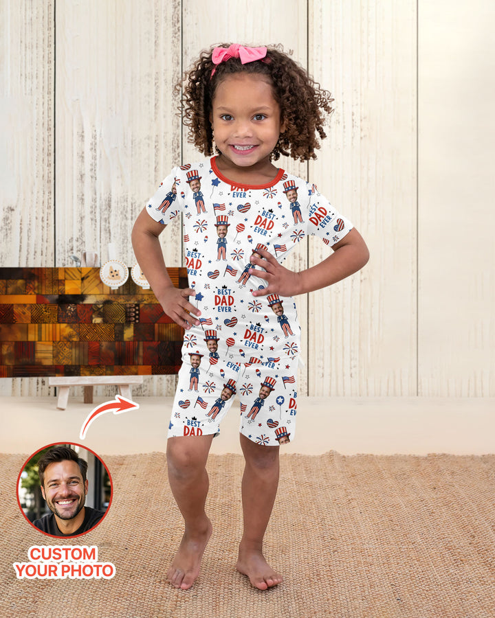 Zweiteiliges Pyjama-Set mit kurzen Ärmeln und Shorts im Sommer-Design