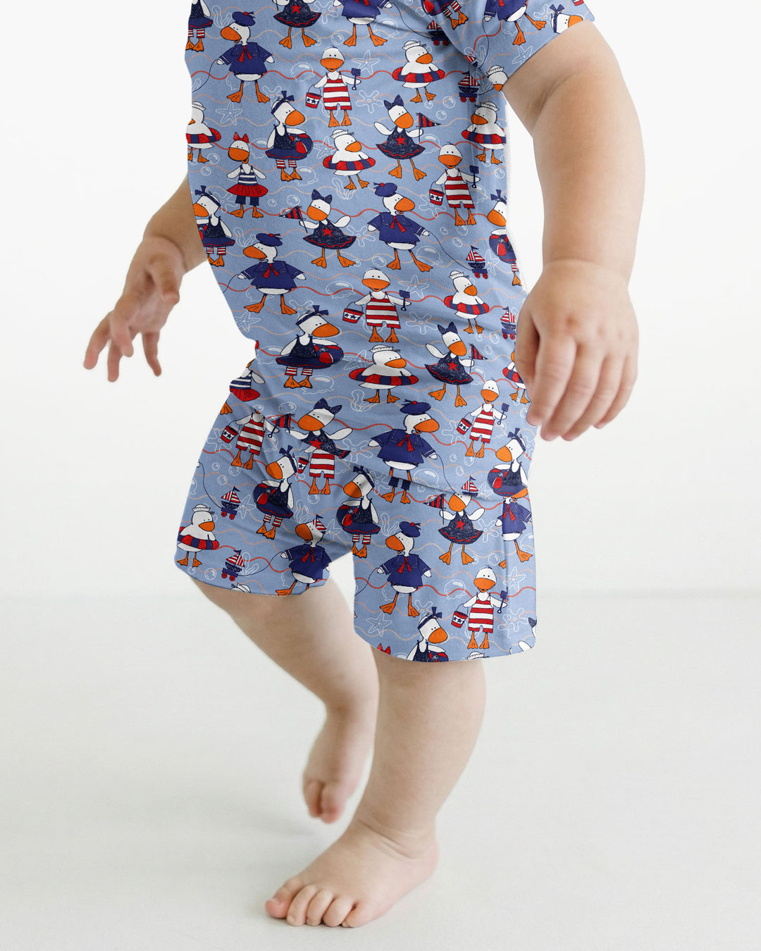 Schlafanzug-Set zweiteilig, kurze Ärmel, kurze Hose, Bambus