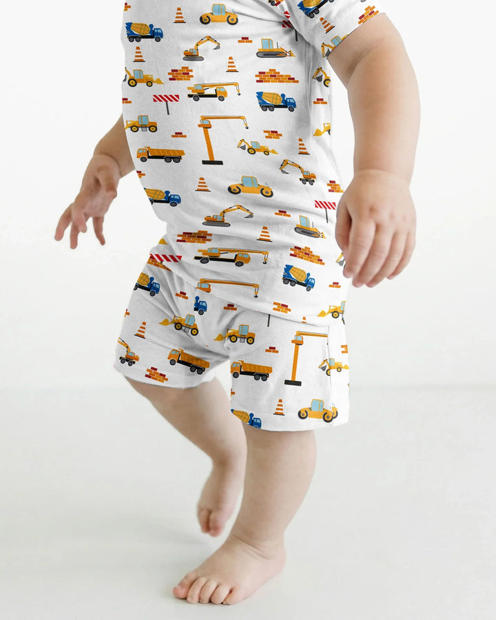 Konstruktion Bambus Zweiteiliger Kurzarm-Shorts-Pyjama-Set