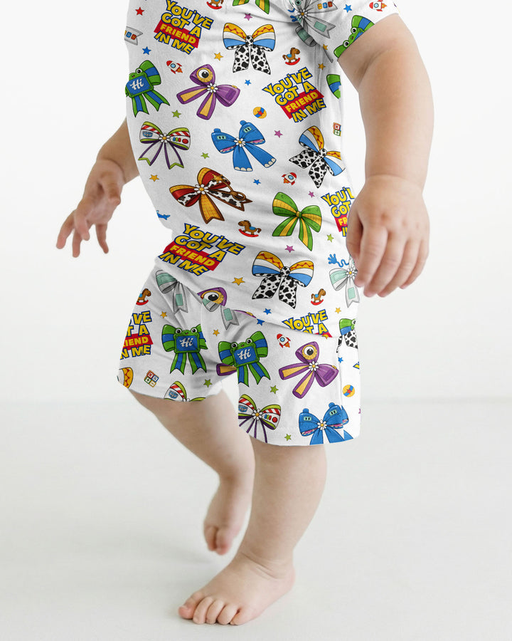 Schlafanzug-Set zweiteilig, kurze Ärmel, kurze Hose, Bambus