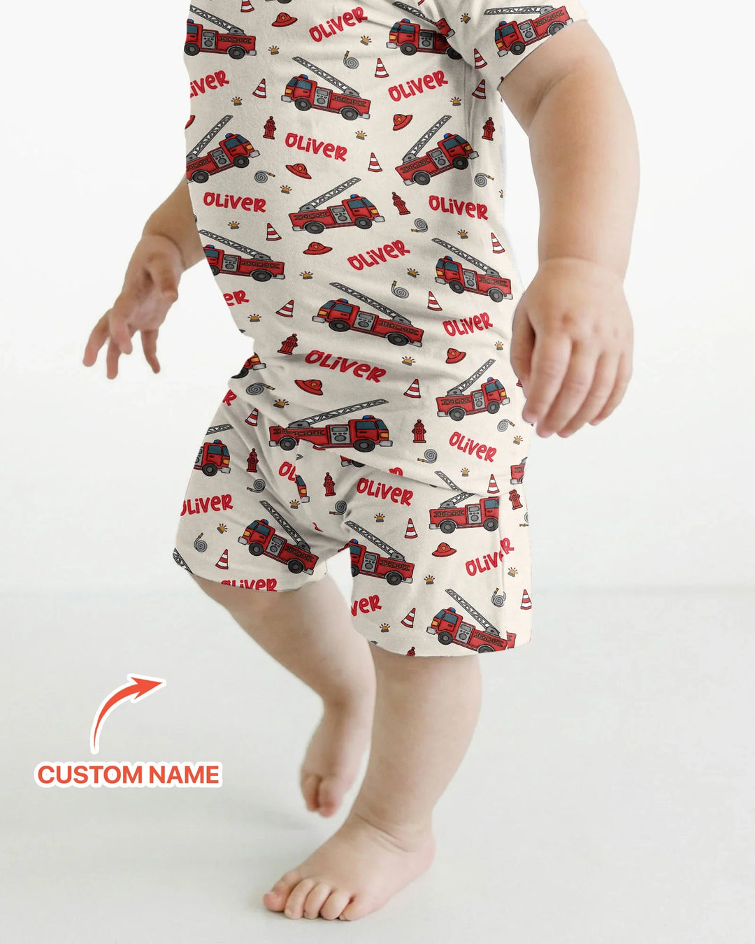 Zweiteiliges Pyjama-Set mit kurzen Ärmeln und Shorts im Sommer-Design