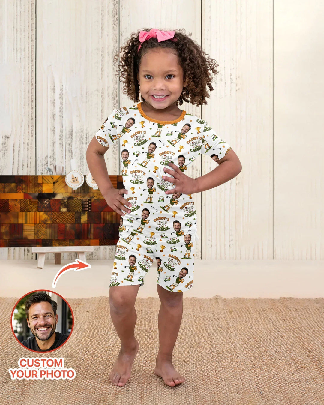 Zweiteiliges Pyjama-Set mit kurzen Ärmeln und Shorts im Sommer-Design