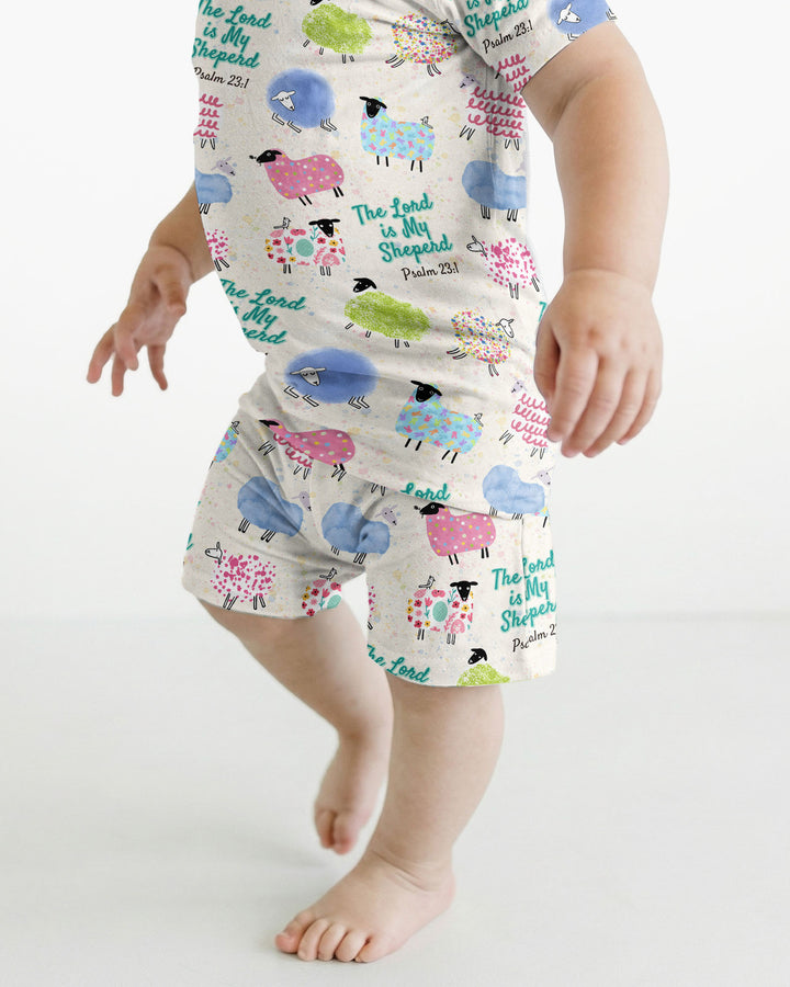 Schlafanzug-Set zweiteilig, kurze Ärmel, kurze Hose, Bambus