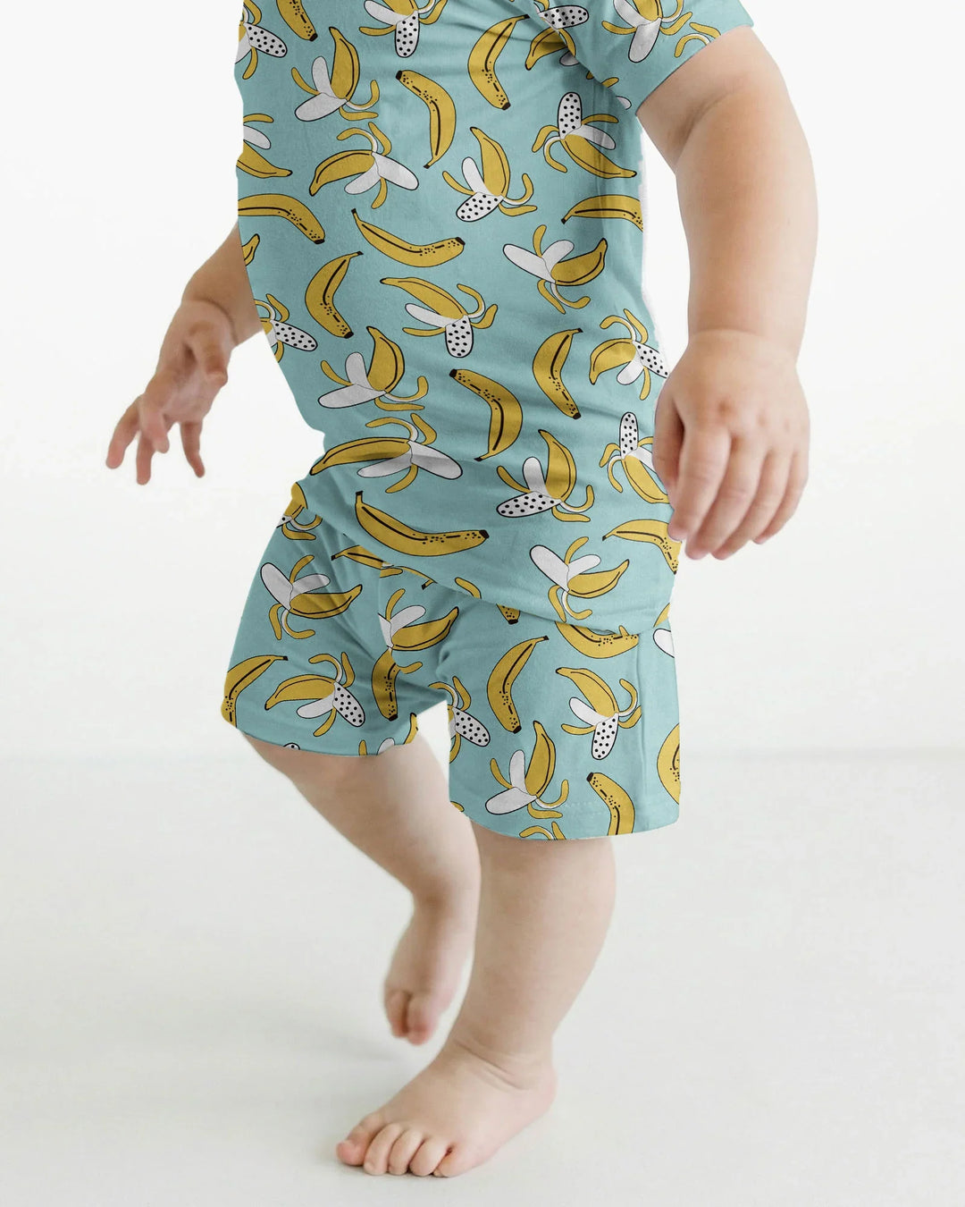 Bananas Bamboo Two Piece Short Sleeve Shorts Pajama Set