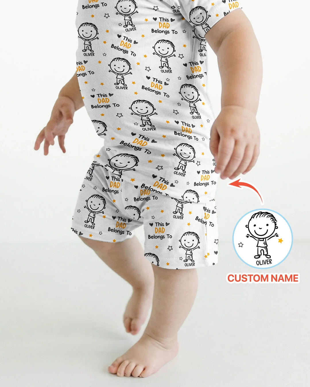 Zweiteiliges Pyjama-Set mit kurzen Ärmeln und Shorts im Sommer-Design