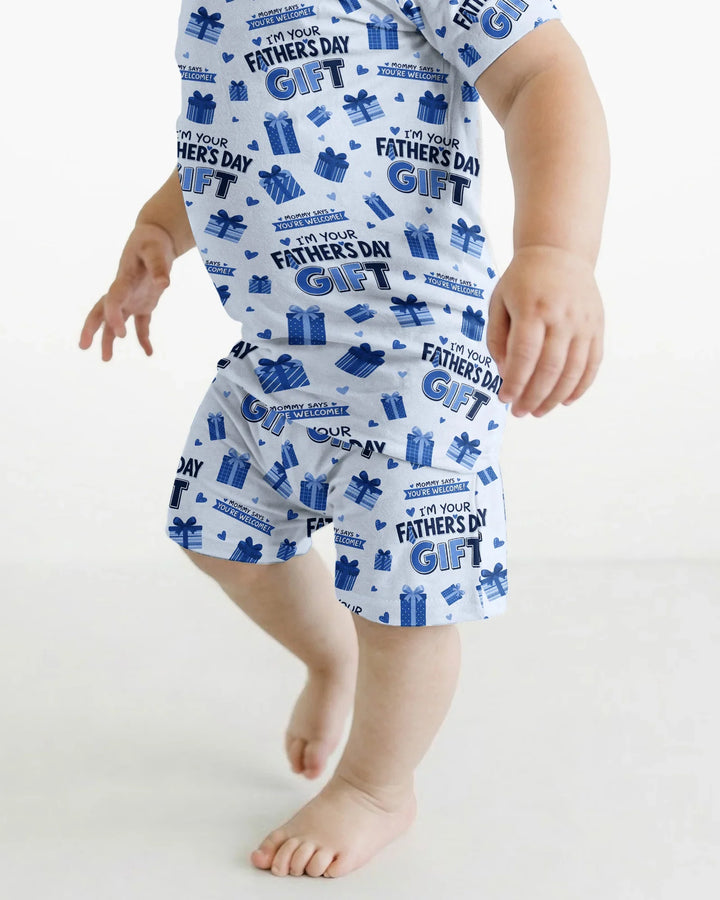 Schlafanzug-Set zweiteilig, kurze Ärmel, kurze Hose, Bambus